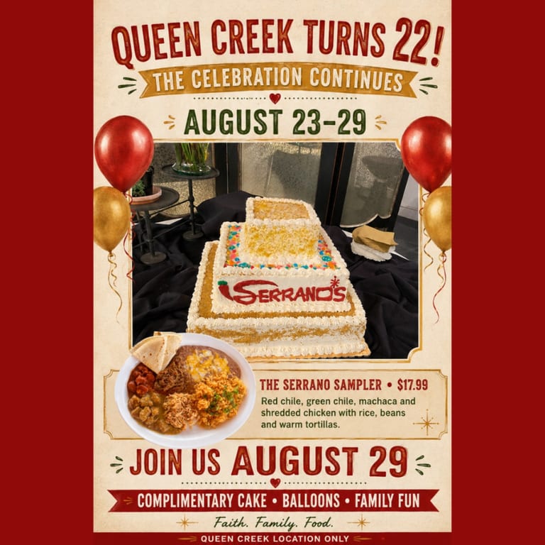 Happy Anniversary Queen Creek (ONLY) -August 29th