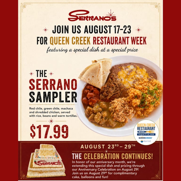 QUEEN CREEK RESTAURANT WEEK August 17-23
