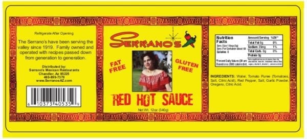Serrano's Red Hot Sauce