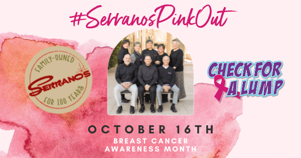 Pink Out Serrano's charitable giving breast cancer awareness in honor of Stephanie Serrano